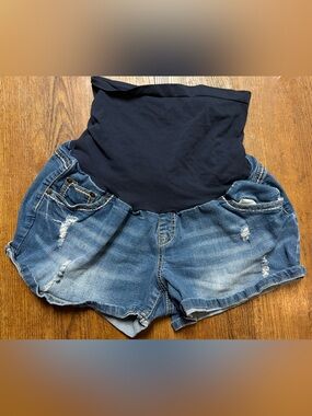 Indigo Blue Maternity Shorts